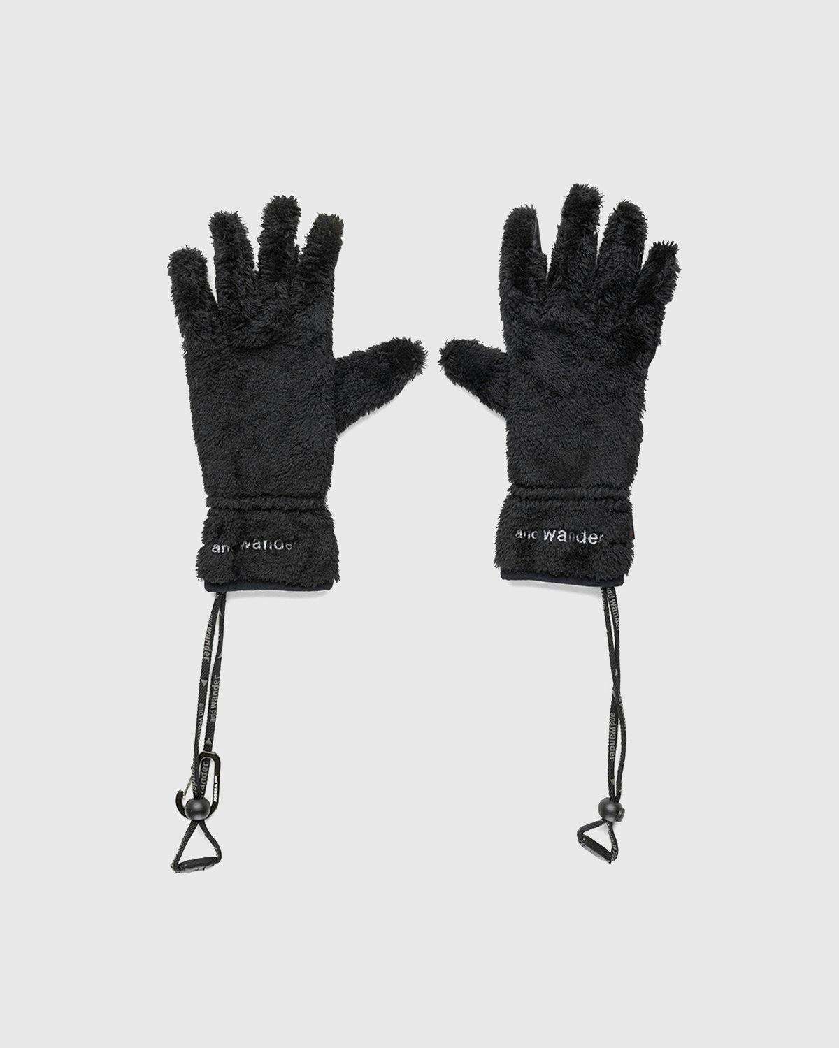 And Wander - High Loft Fleece Gloves Black - Accessories - Black - Image 1