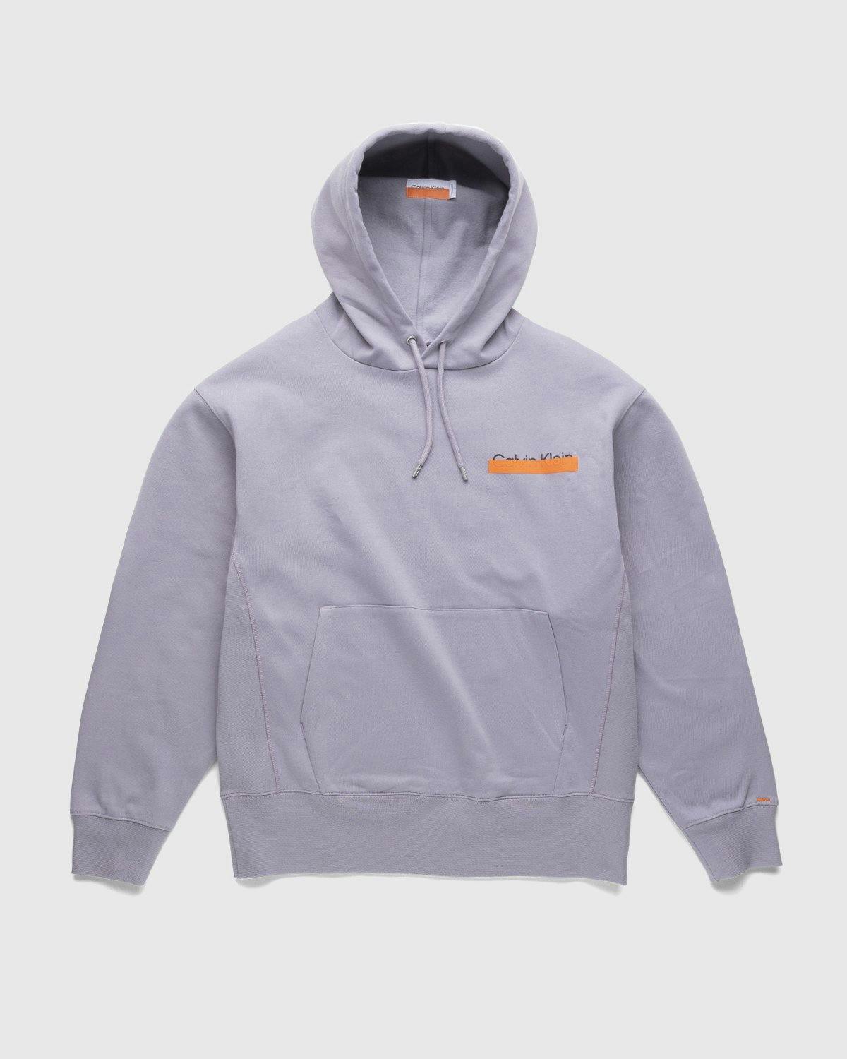 Heron Preston x Calvin Klein - Mens Hoodie With Outside Pocket Minimal Grey - Clothing - Grey - Image 1