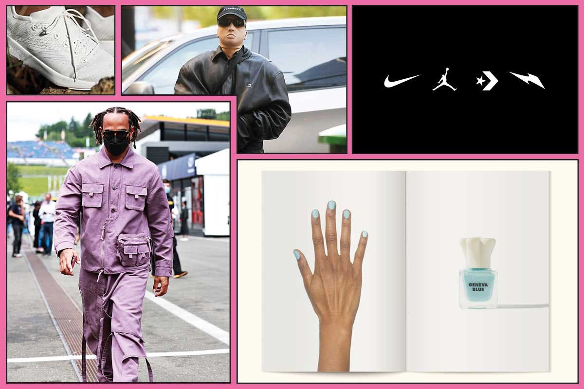 ye kanye 032c interview lewis hamilton outfit style nike rtfkt adidas allbirds male celebrity nail polish