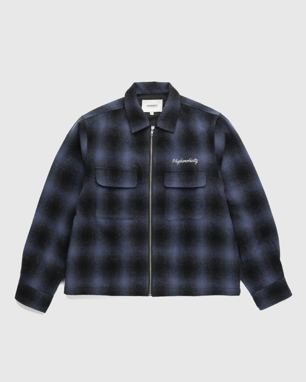 Highsnobiety - Plaid Zip Shirt Blue Black - Clothing - Blue - Image 1