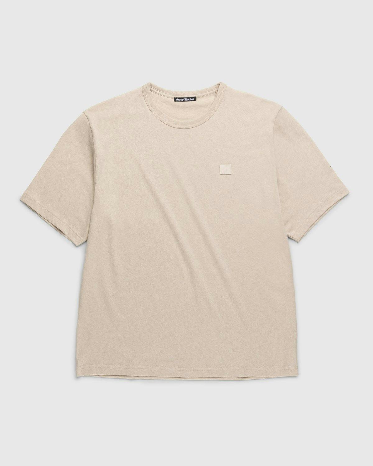 Acne Studios - Relaxed Fit T-Shirt Oatmeal Melange - Clothing - Beige - Image 1