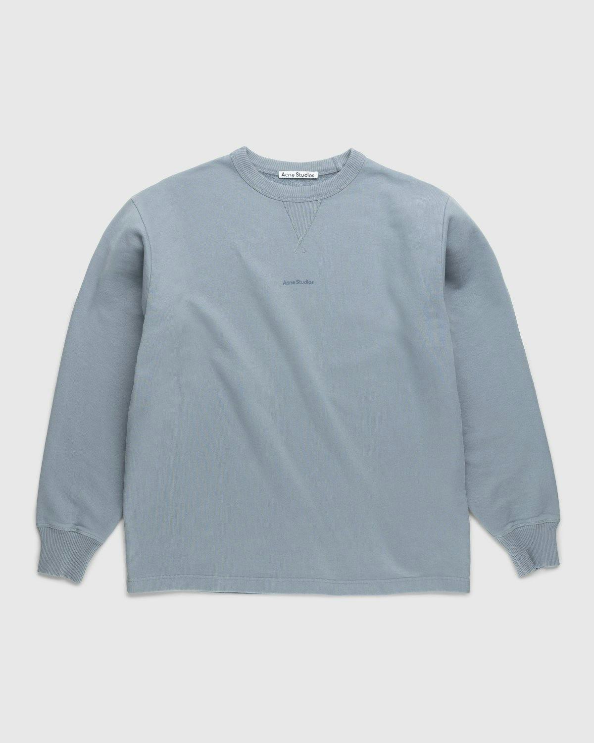 Acne Studios - Organic Cotton Crewneck Sweatshirt Steel Grey - Clothing - Grey - Image 1