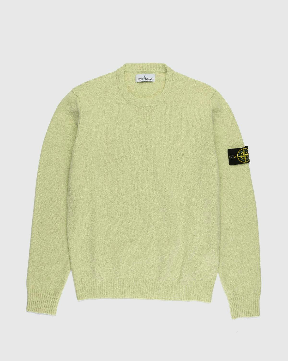 Stone Island - 548D2 Stockinette Stitch Sweater Light Green - Clothing - Green - Image 1