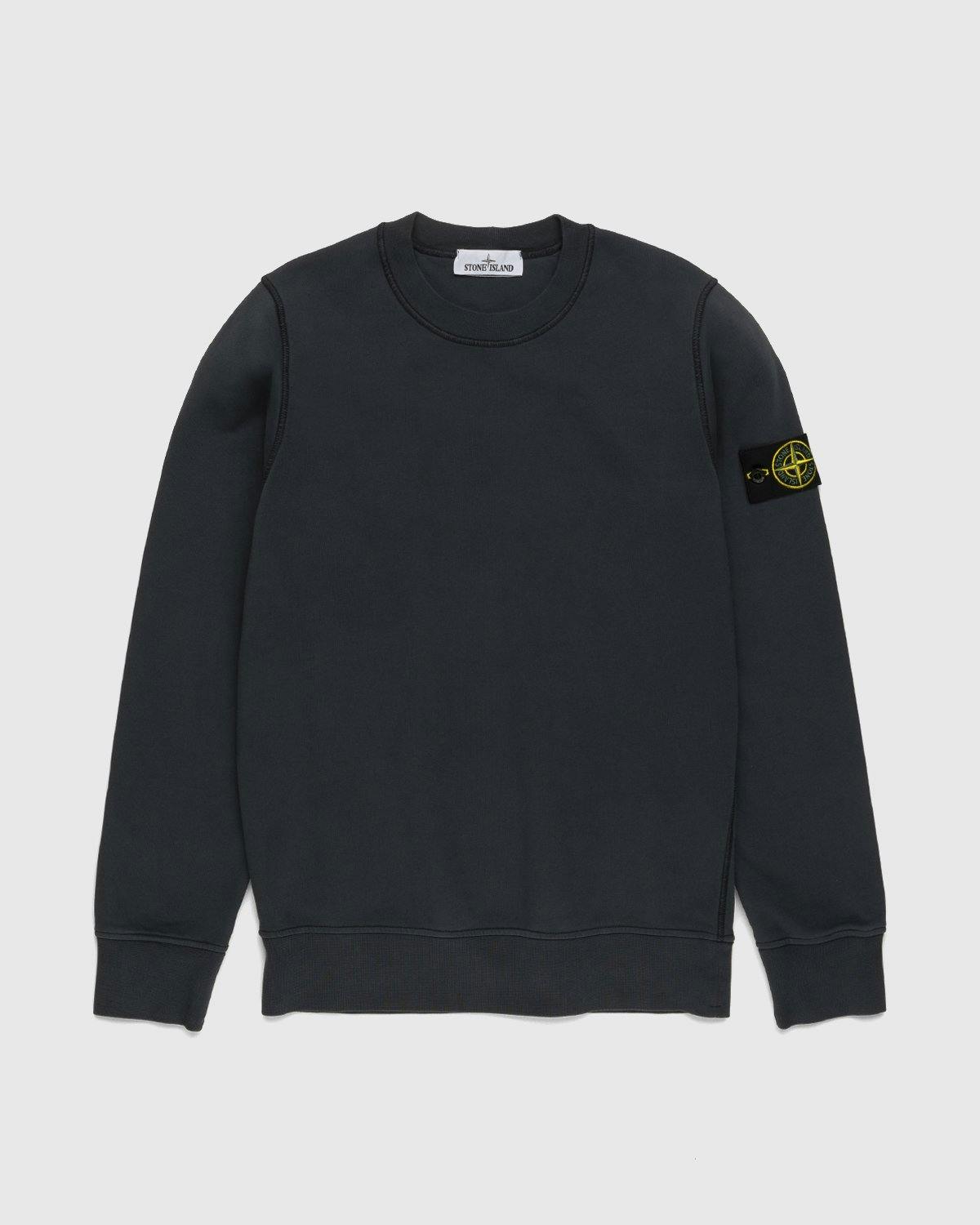 Stone Island - 63051 Garment-Dyed Cotton Fleece Crewneck Air Force Blue - Clothing - Blue - Image 1