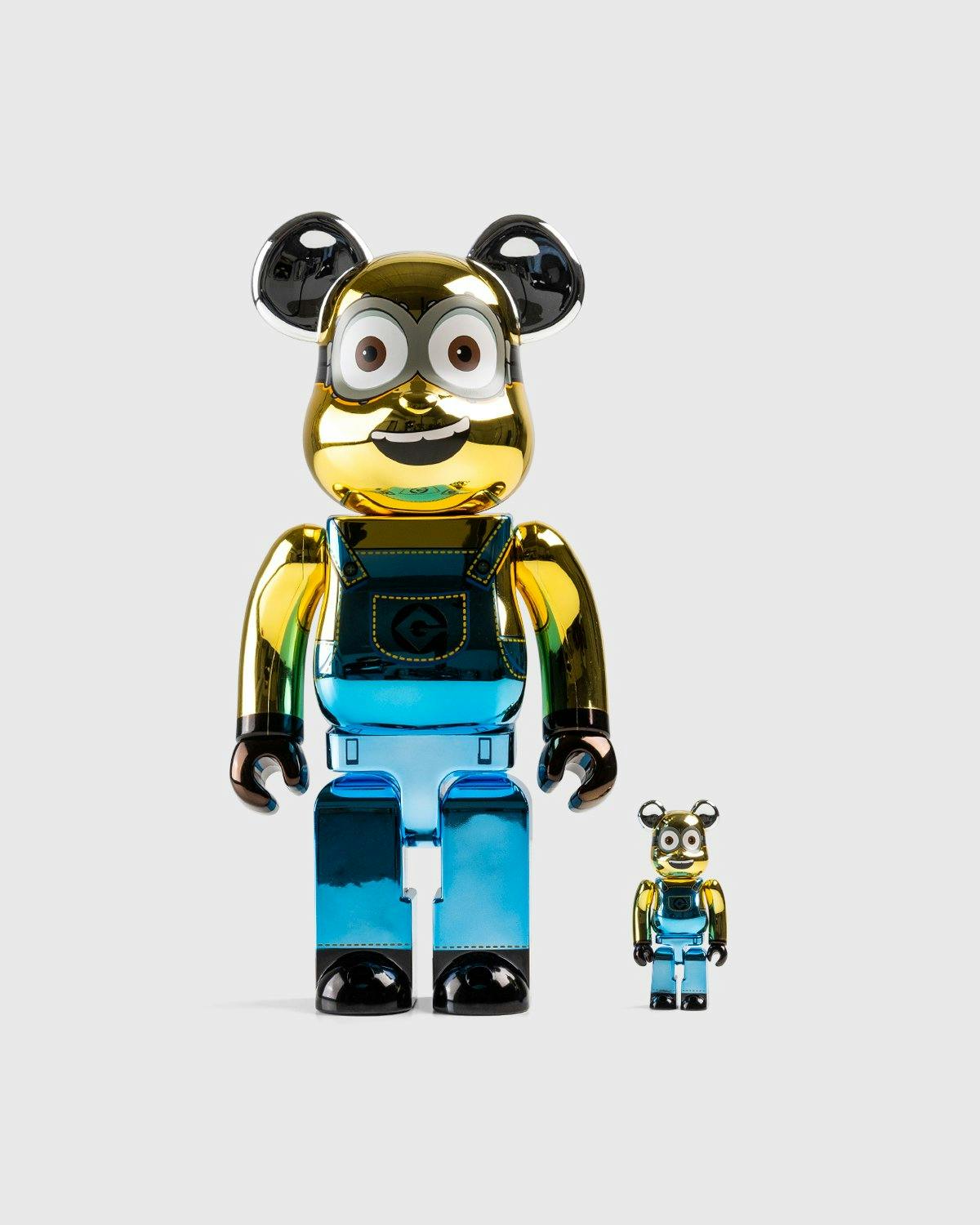 Medicom - Be@rbrick Minions Dave Chrome Version 100% and 400% Set Multi - Lifestyle - Multi - Image 1