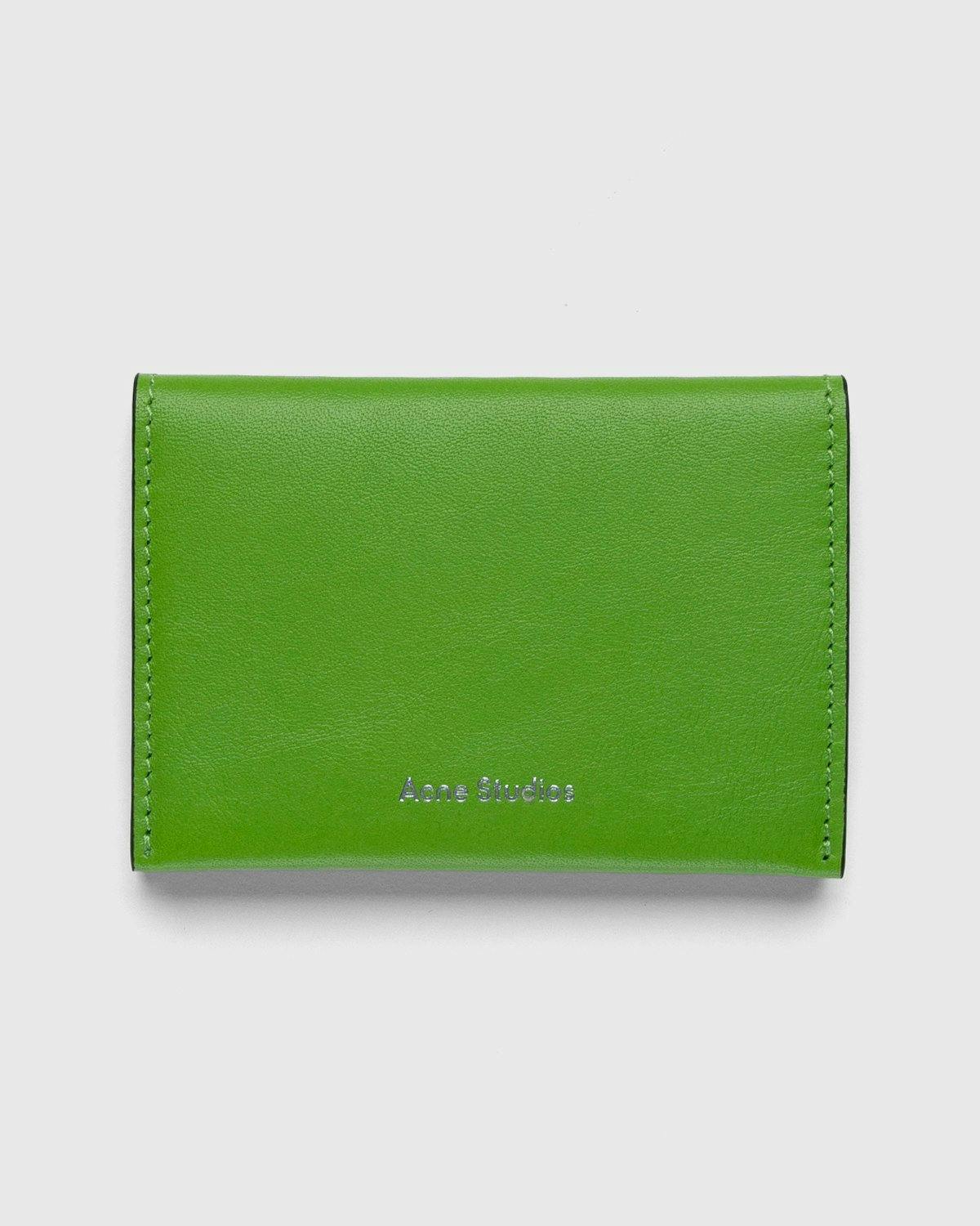 Acne Studios - Leather Card Case Multi Green - Accessories - Green - Image 1