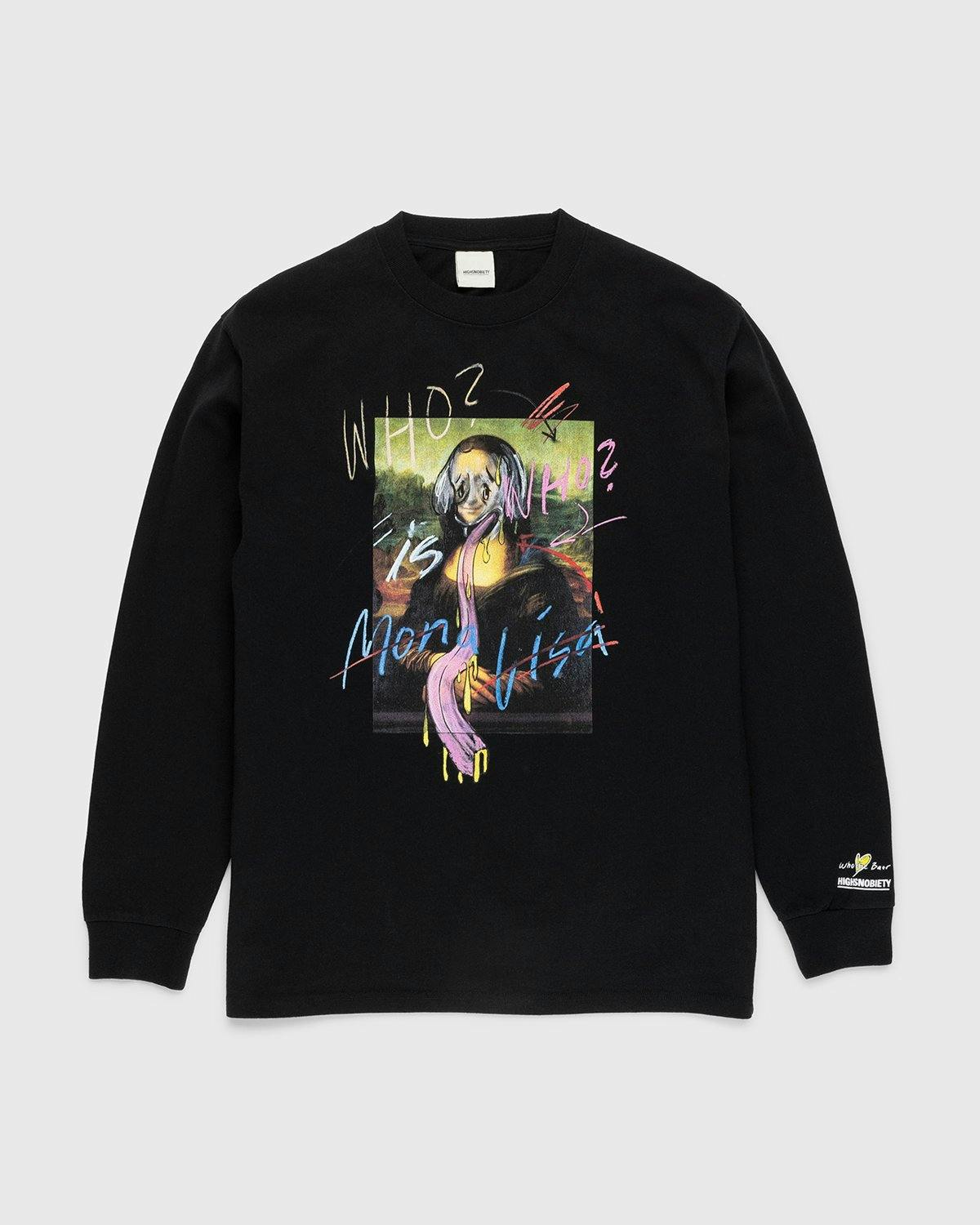 Simon Fujiwara x Highsnobiety - Mona Lisa Longsleeve Black - Clothing - Black - Image 1