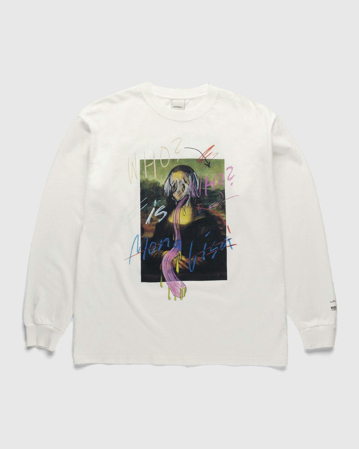 Simon Fujiwara x Highsnobiety - Mona Lisa Longsleeve White - Clothing - White - Image 1