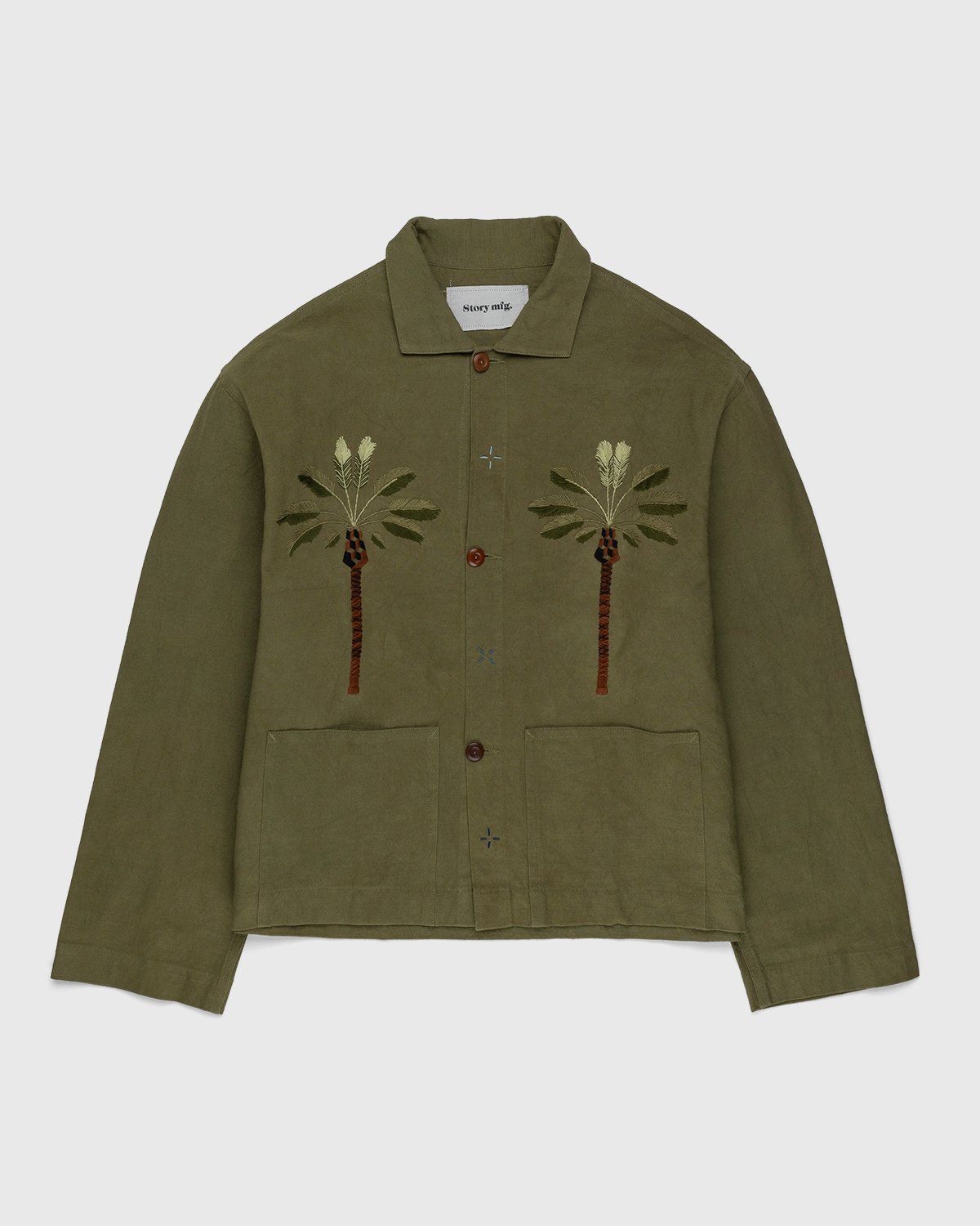 Story mfg. - Short On Time Jacket Khaki Double Date Green - Clothing - Green - Image 1