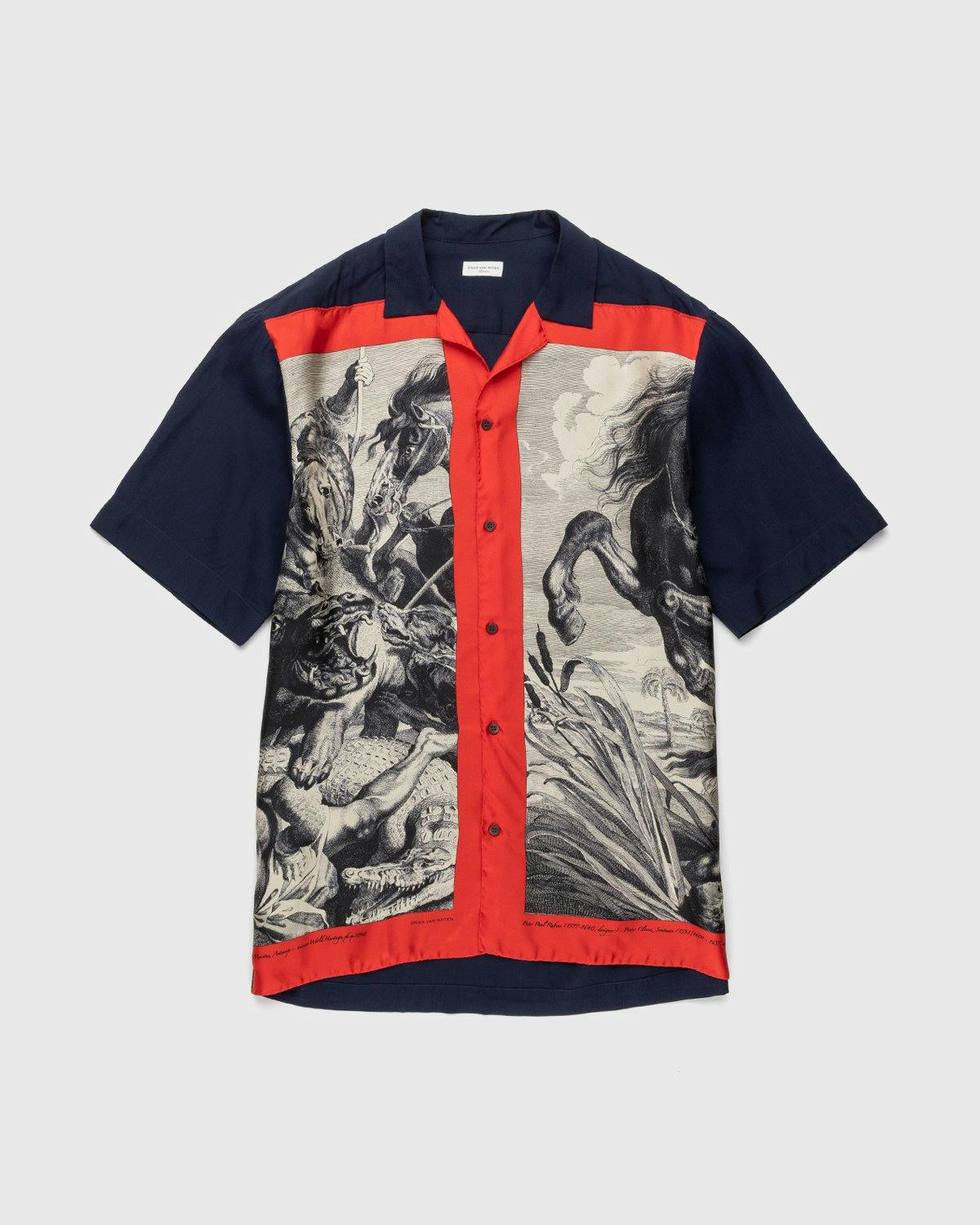 Dries van Noten - Cassif Silk Shirt Ecru - Clothing - Silver - Image 1