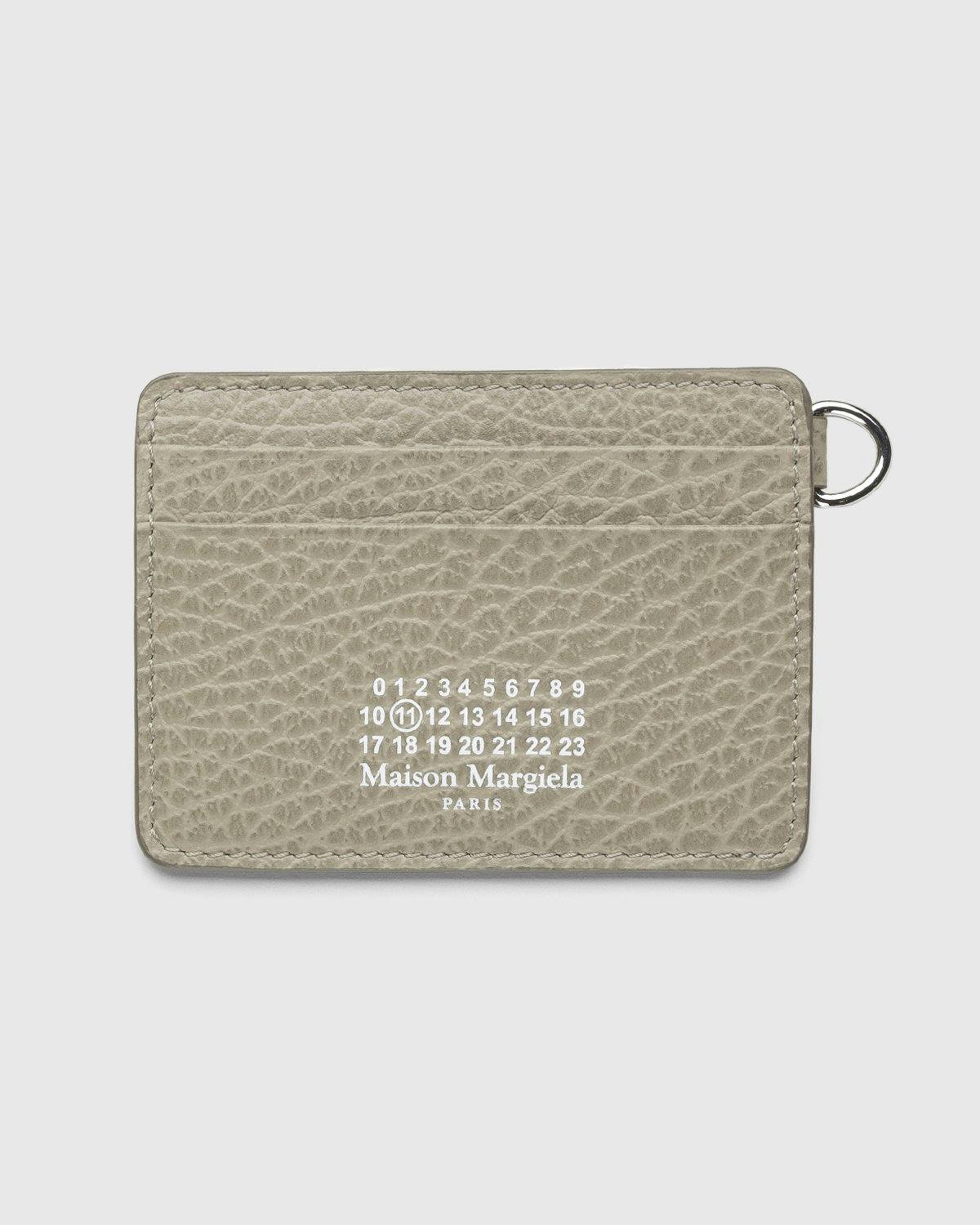 Maison Margiela - Leather Card Holder With Key Ring - Accessories - Black - Image 1