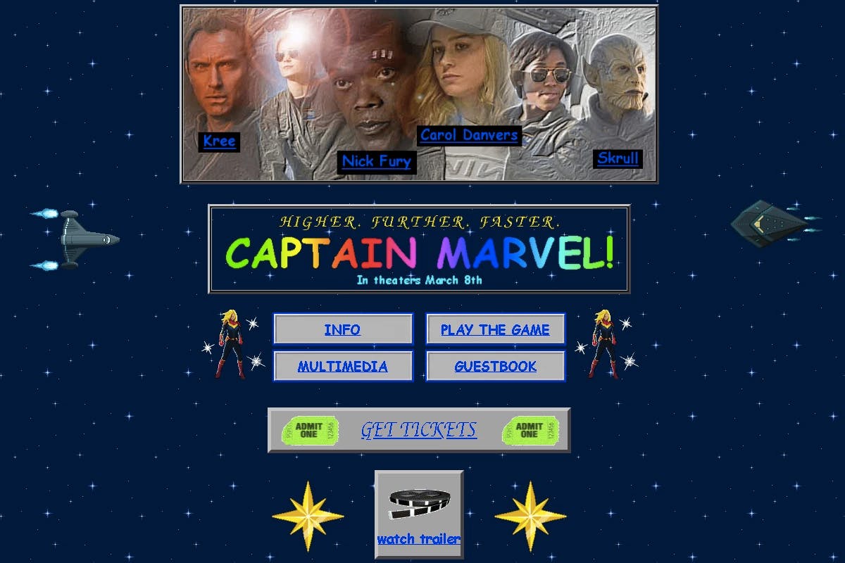 captain marvel website