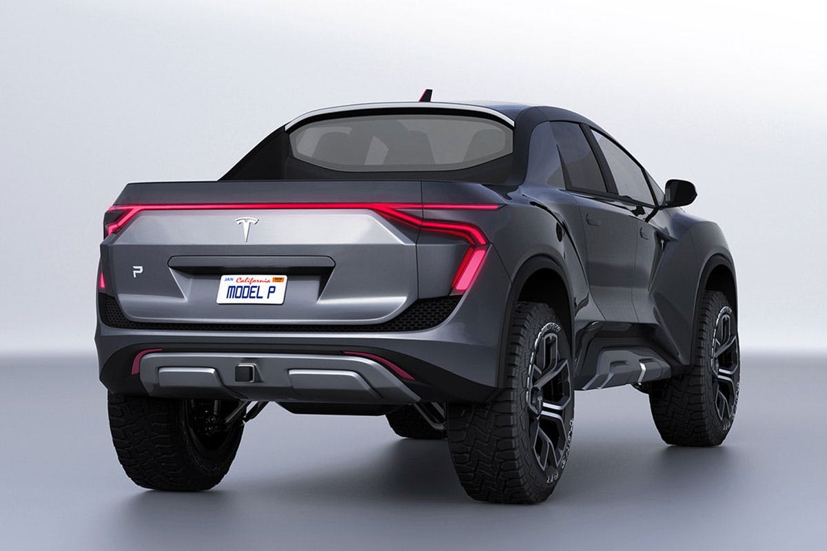 tesla pickup truck model p