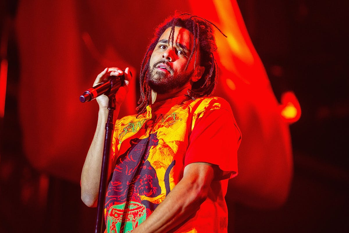 J. Cole performing