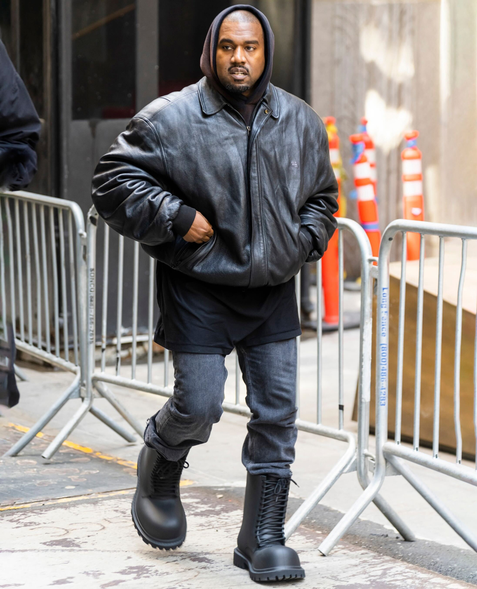 Kanye West's Balenciaga 2023 Boots Outfit