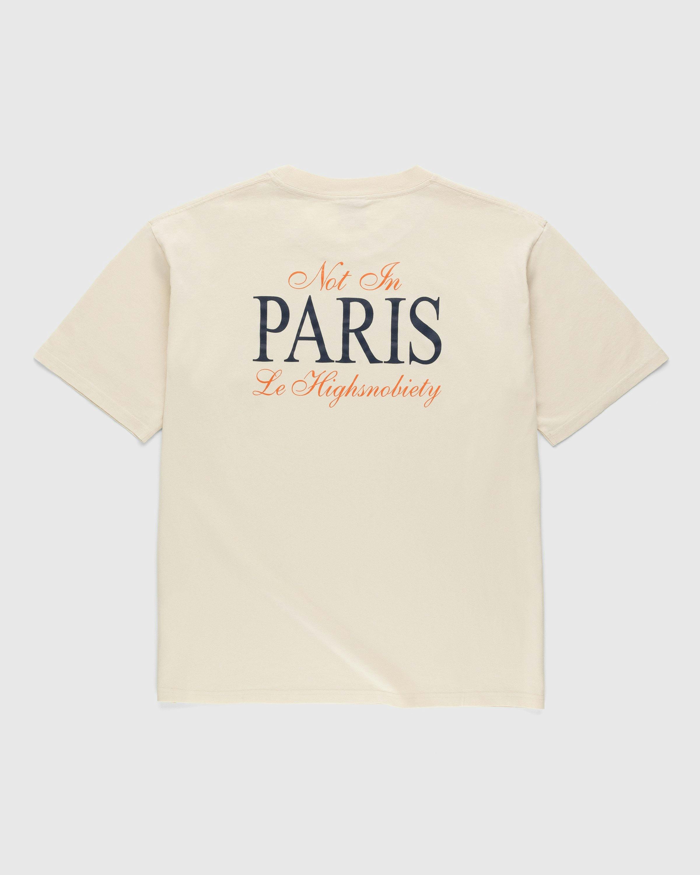 Highsnobiety - Not In Paris 4 Eiffel Tower T-Shirt Eggshell - Clothing - Beige - Image 1