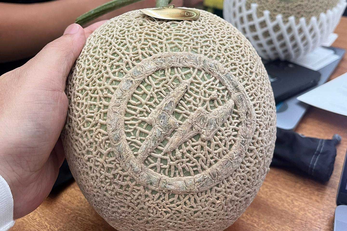 Hiroshi Fujiwara Put fragment design's Logo on a Dang Melon