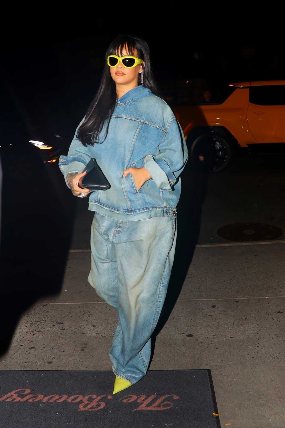 Rihanna dresses down in oversize denim jacket as she steps out to dinner in  LA