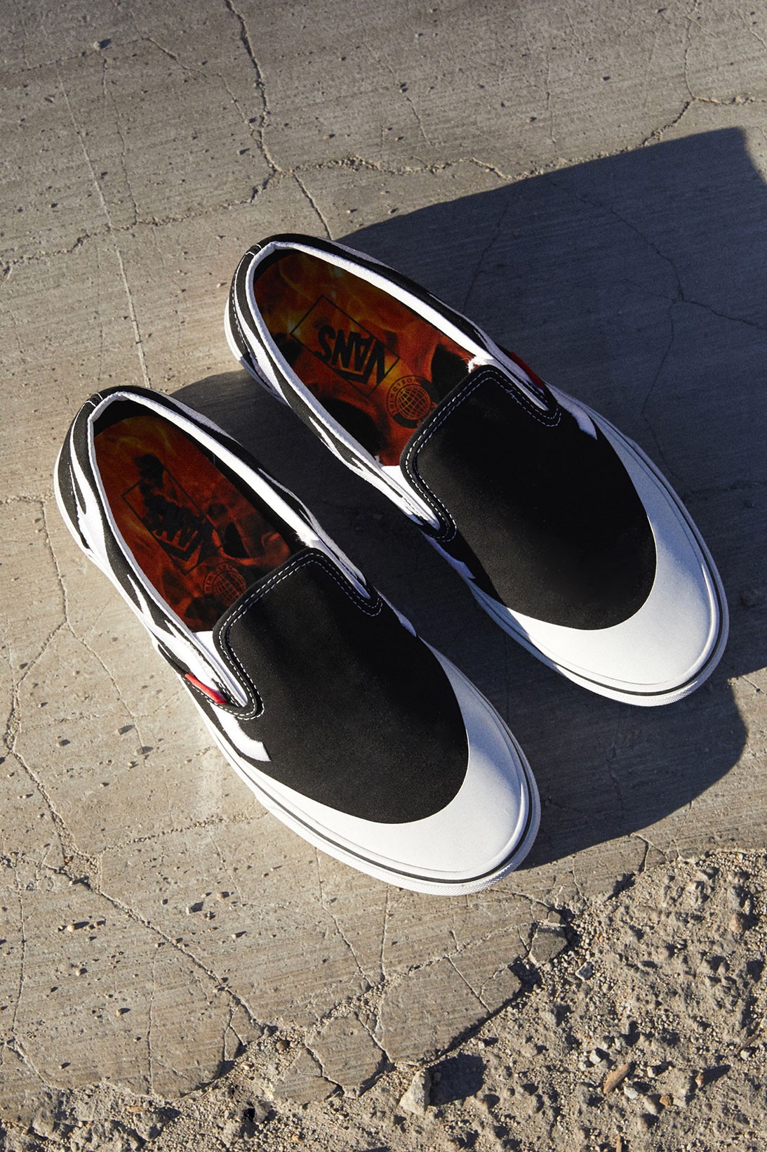 Vans Slip-on Mule Black White Asap Rocky Men's Fashion Skate Shoes  Sneakers