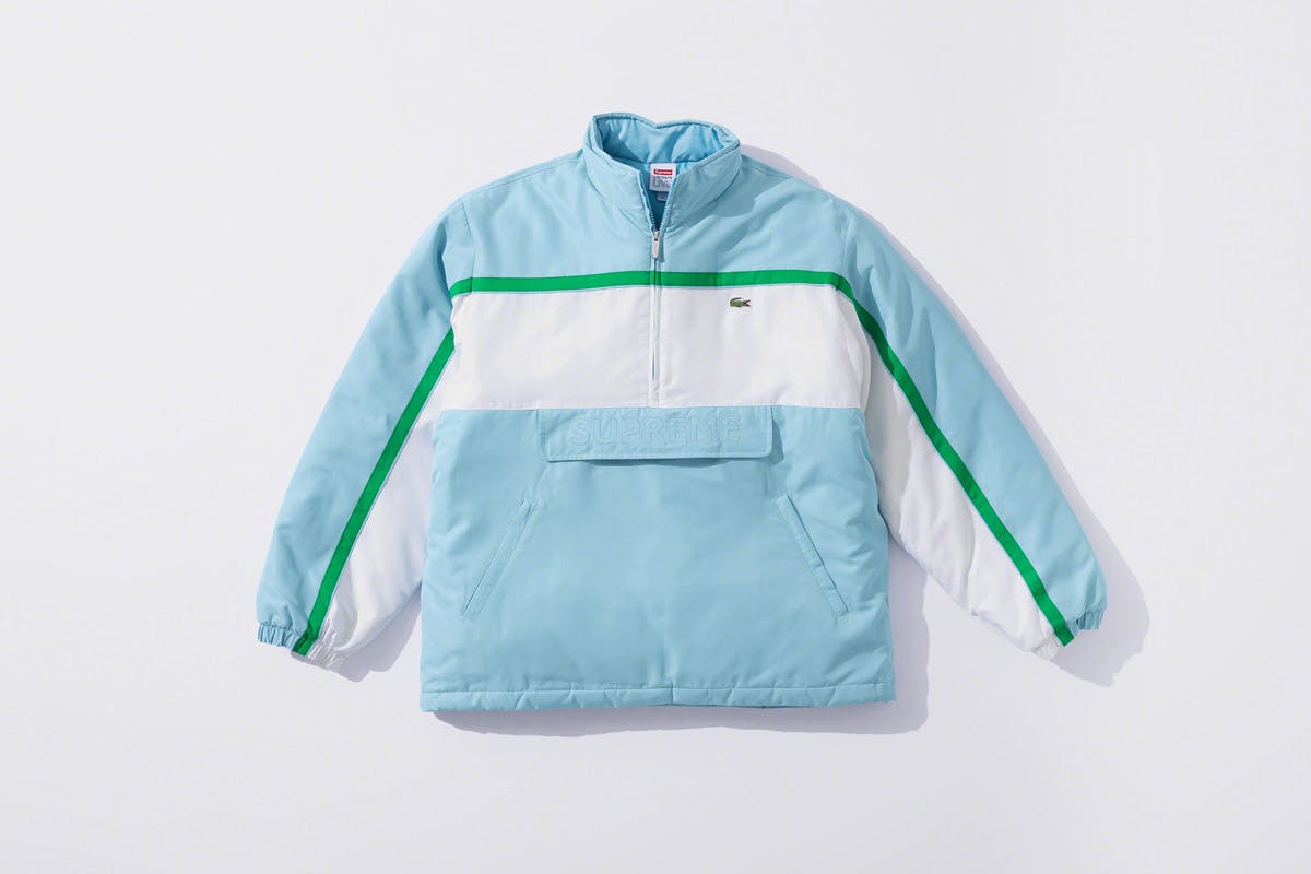 Supreme lacoste best sale jacket blue