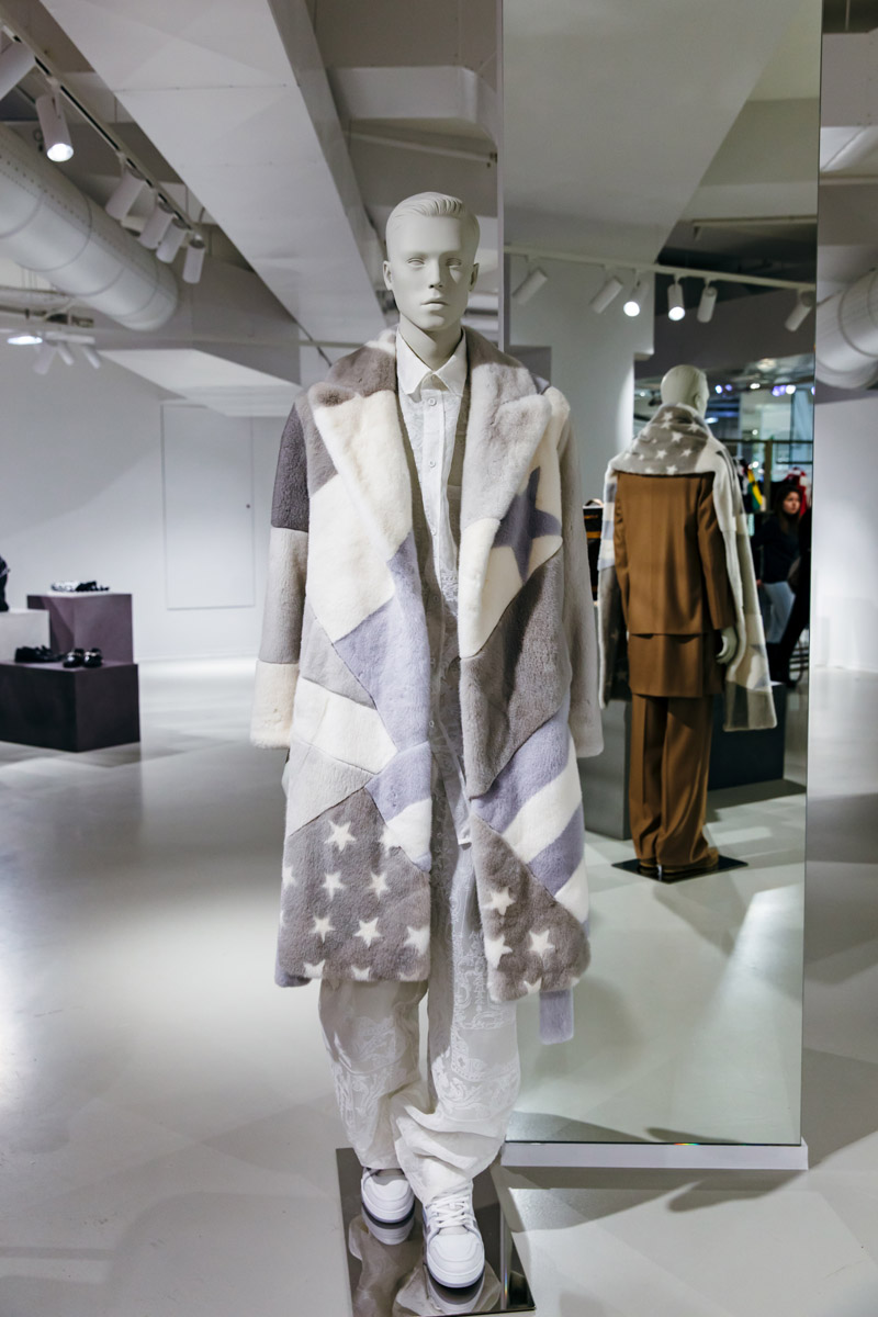 Louis Vuitton Mink Fur Coat x Virgil Abloh White And Multicolor