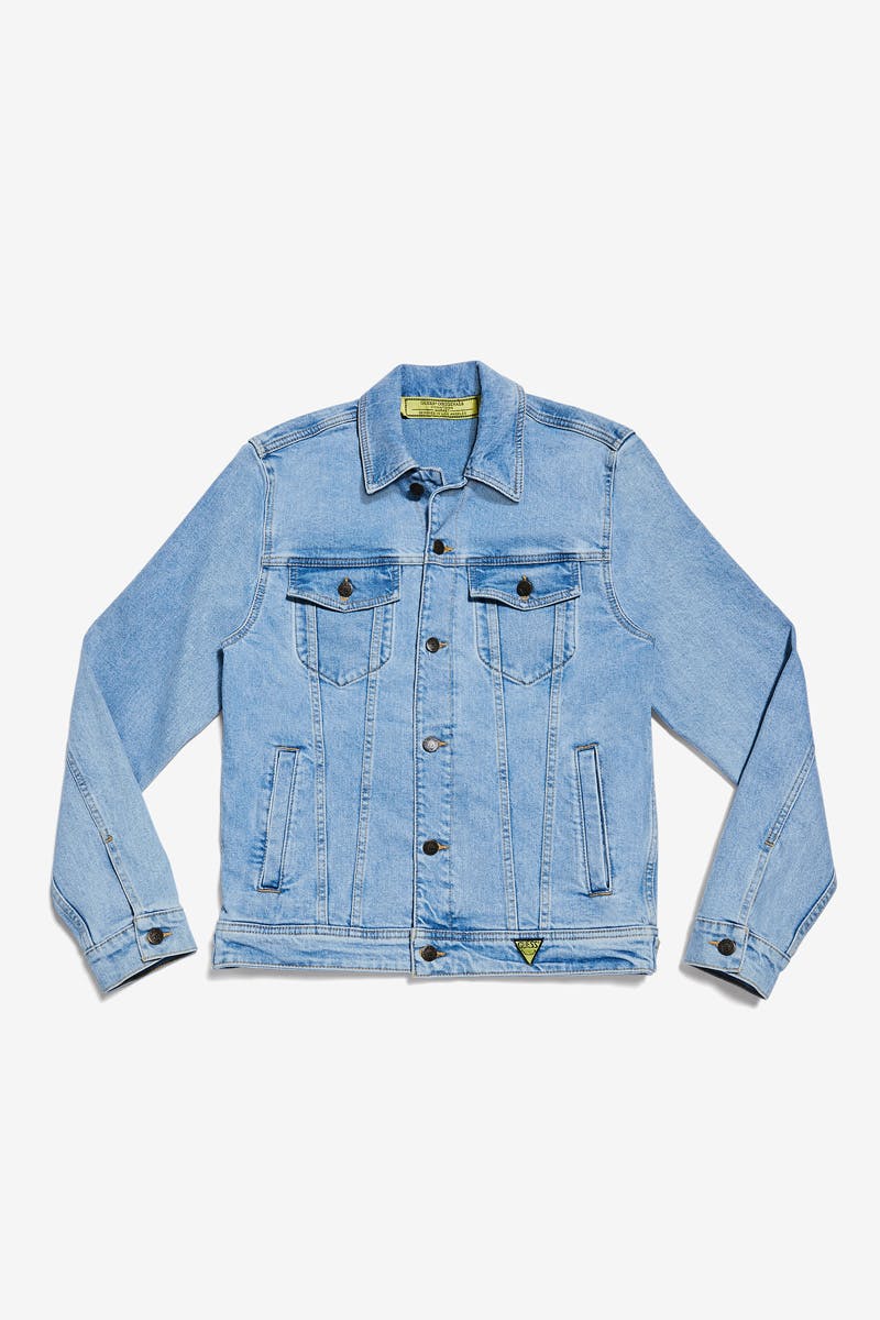 Guess x chinatown market x smiley uo exclusive 2024 denim trucker jacket