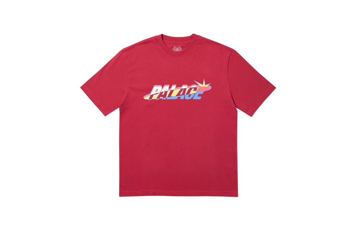 Palace 2019 Autumn T Shirt Lique dark red