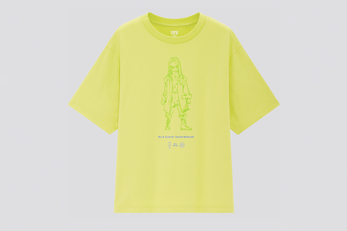 Uniqlo Billie Eilish x Takashi Murakami Unisex T Shirt Size XL Green s