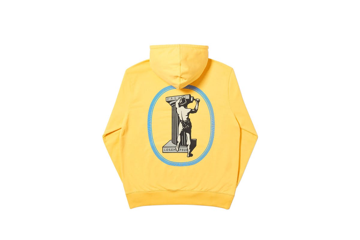 Palace 2019 Autumn Hood Chizzle Up yellow back