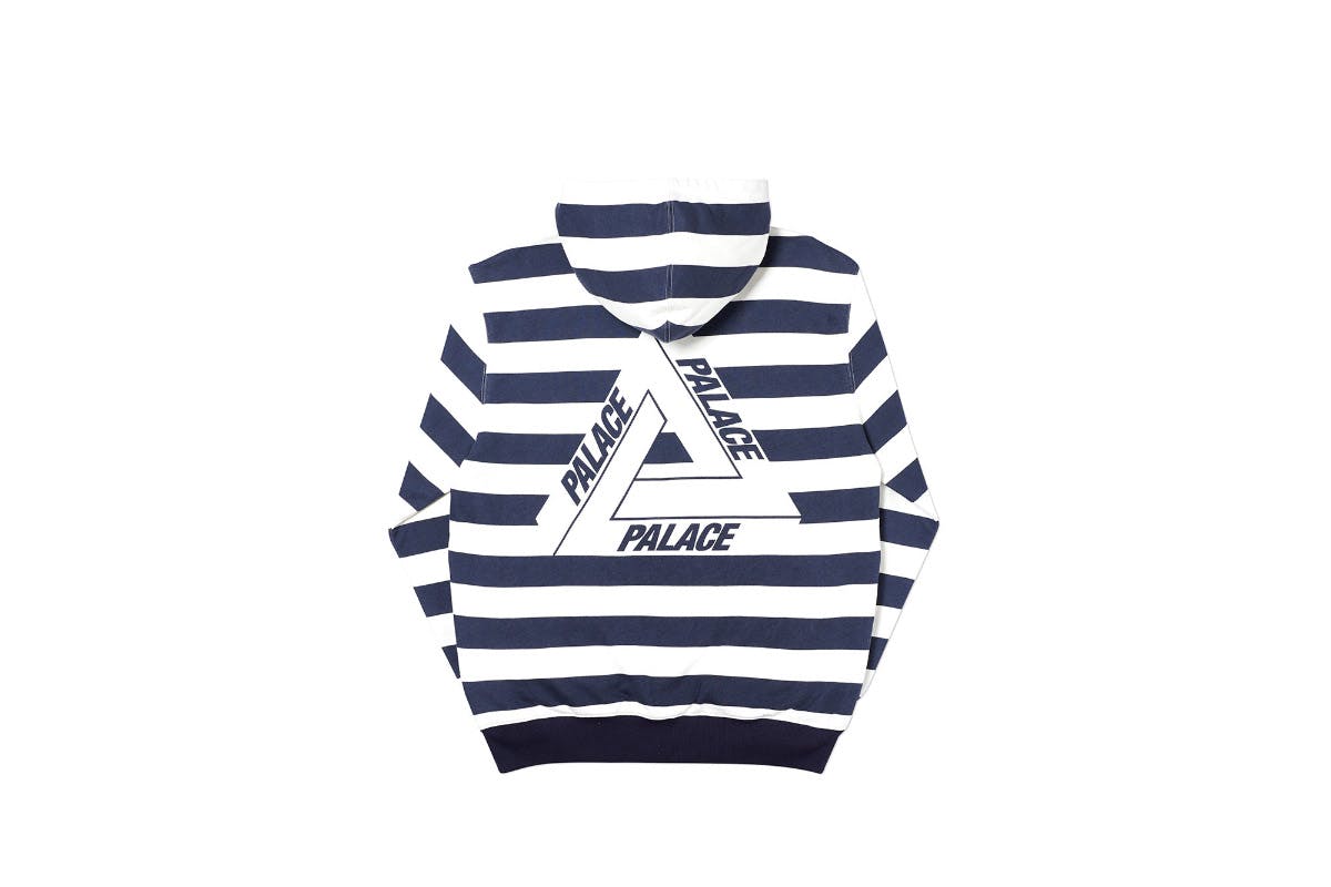 Palace 2019 Autumn Hood Tri Stripe Zip White Back