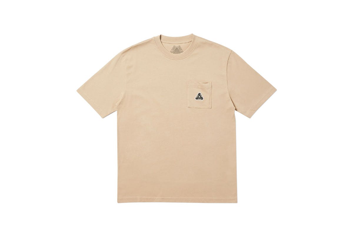 Palace 2019 Autumn T Shirt Pocket T sesame