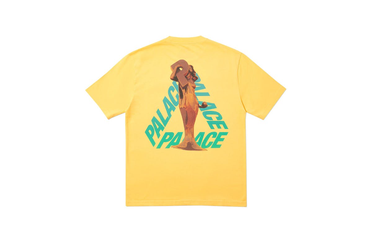 Palace 2019 Autumn T Shirt Rolls P3 yellow back