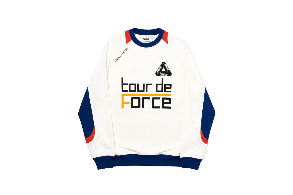 Palace 2019 Autumn Crew Tour De Force white front 2512 1