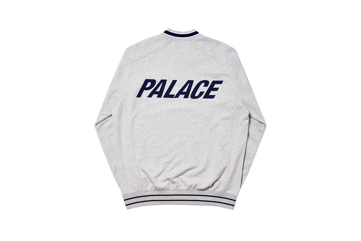 Palace Blazed Zip Bomber Grey Marl