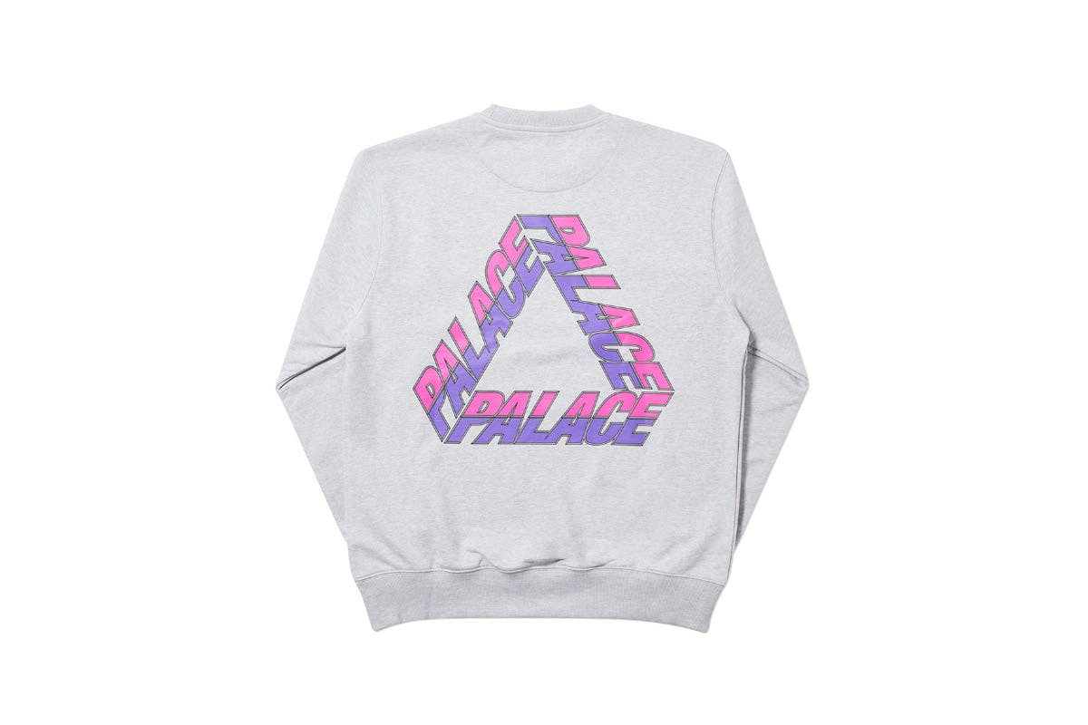 Palace 2019 Autumn Crew Split P 3 grey marl front 14729 1