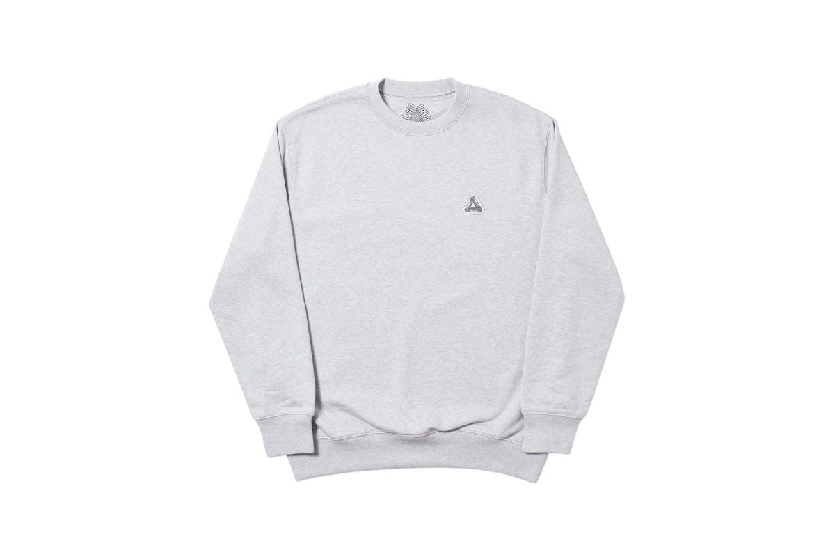 Palace 2019 Autumn Crew Sofar grey marl front 14673 1