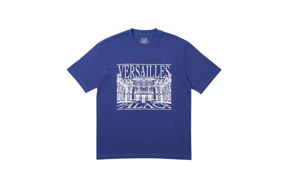 Palace 2019 Autumn T Shirt Versailles blue 14760 straigntened