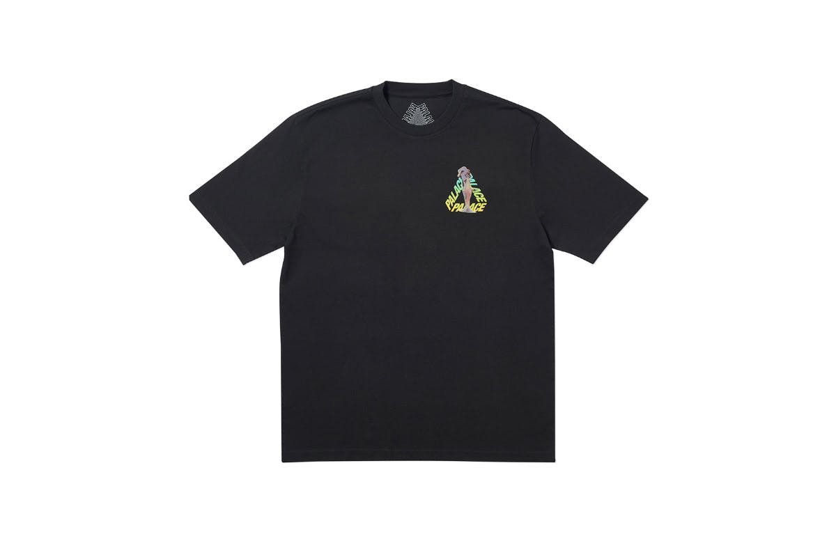 Palace 2019 Autumn T Shirt Rolls P3 black front