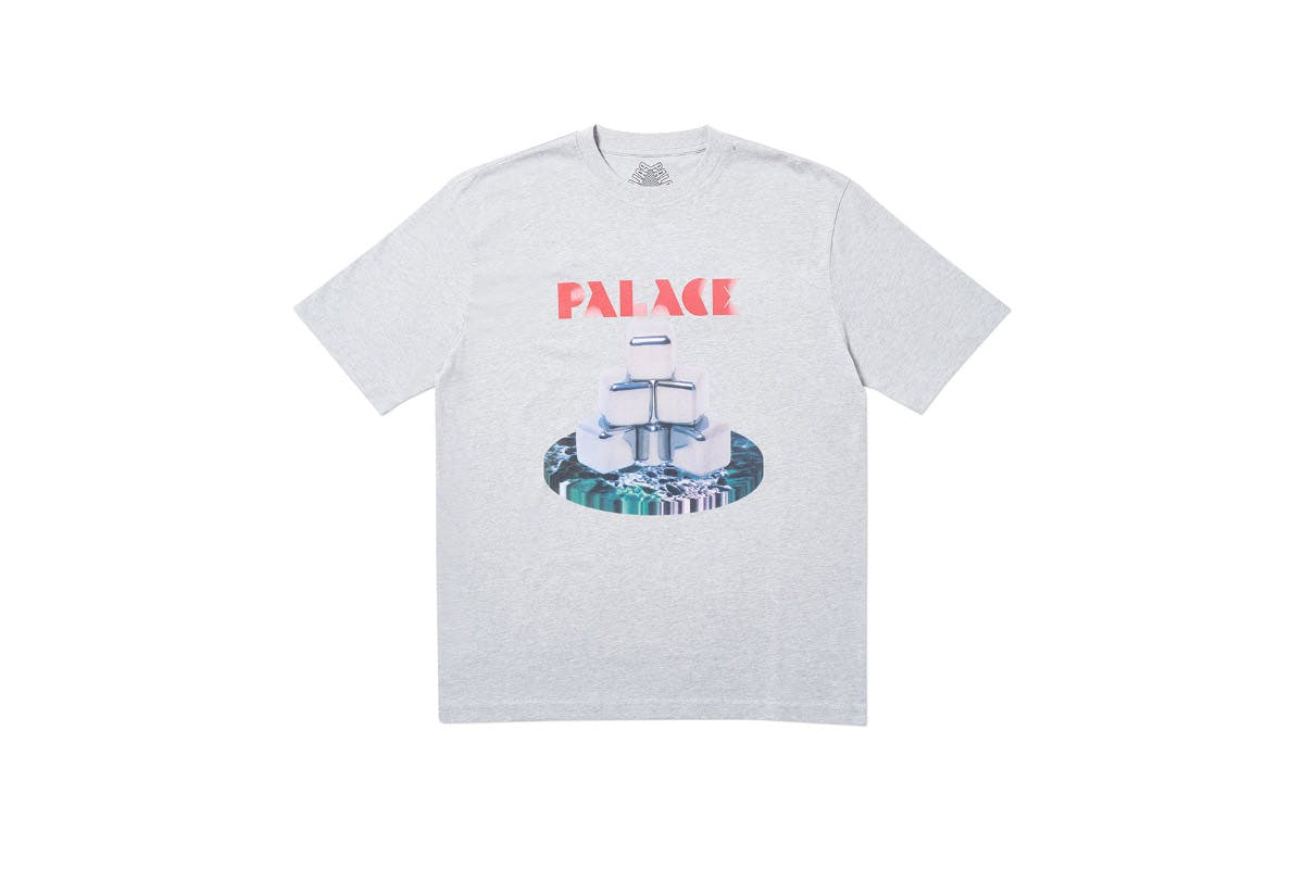 Palace 2019 Autumn T Shirt P Cubes grey marl