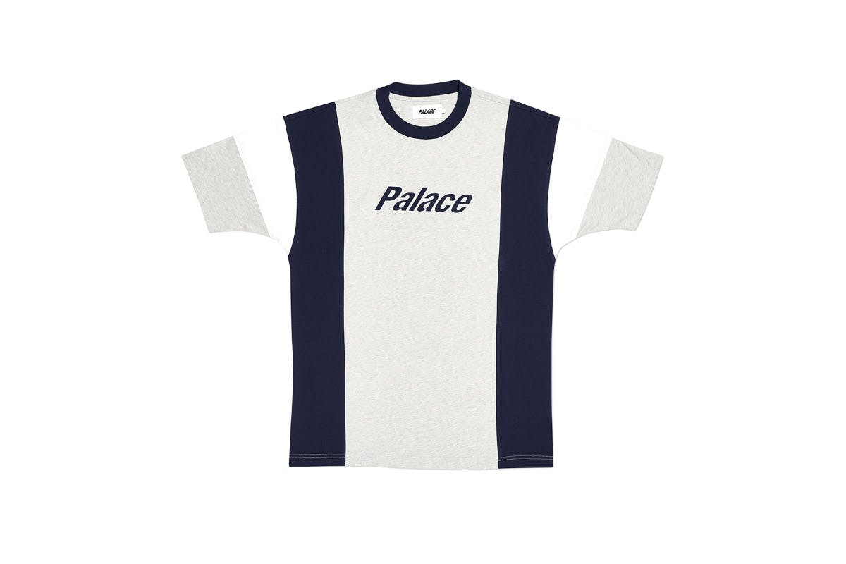 Palace 2019 Autumn T Shirt Duo Panel Navy Grey Front