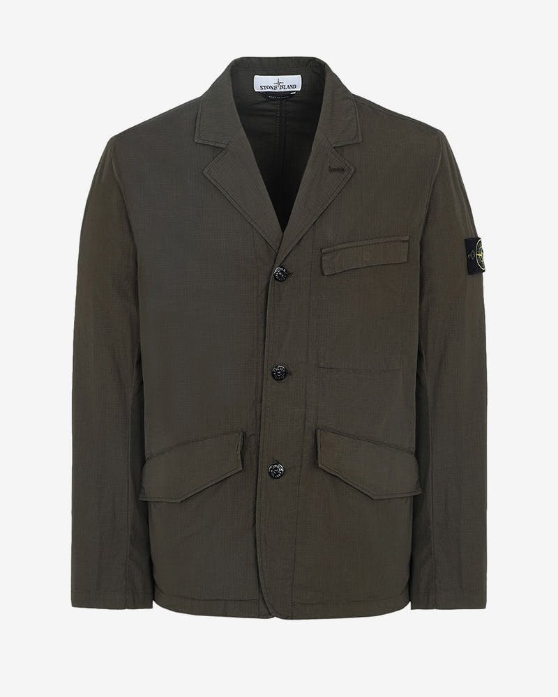 3stone island structured cotton blazer