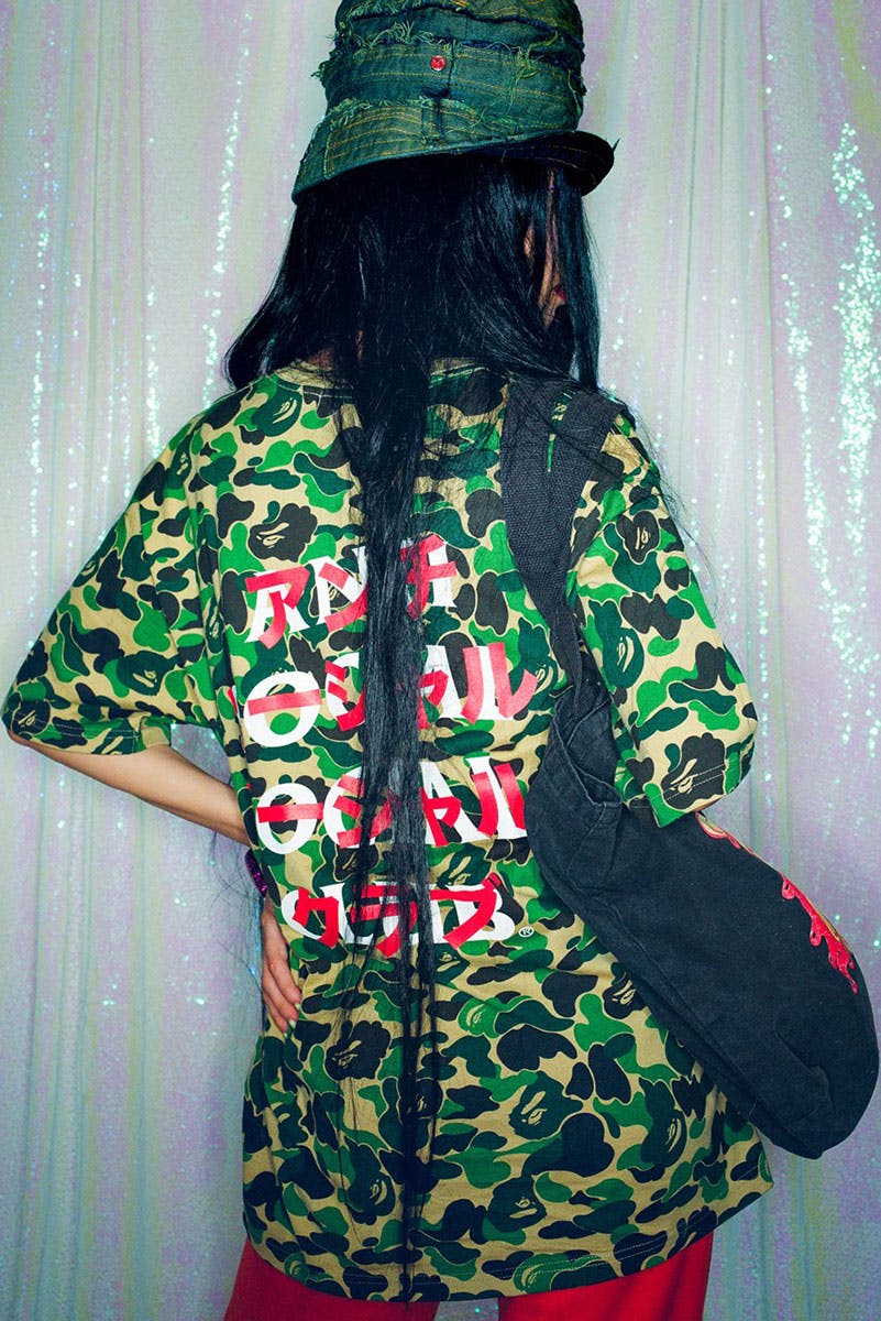 Anti social social club hotsell bape hoodie