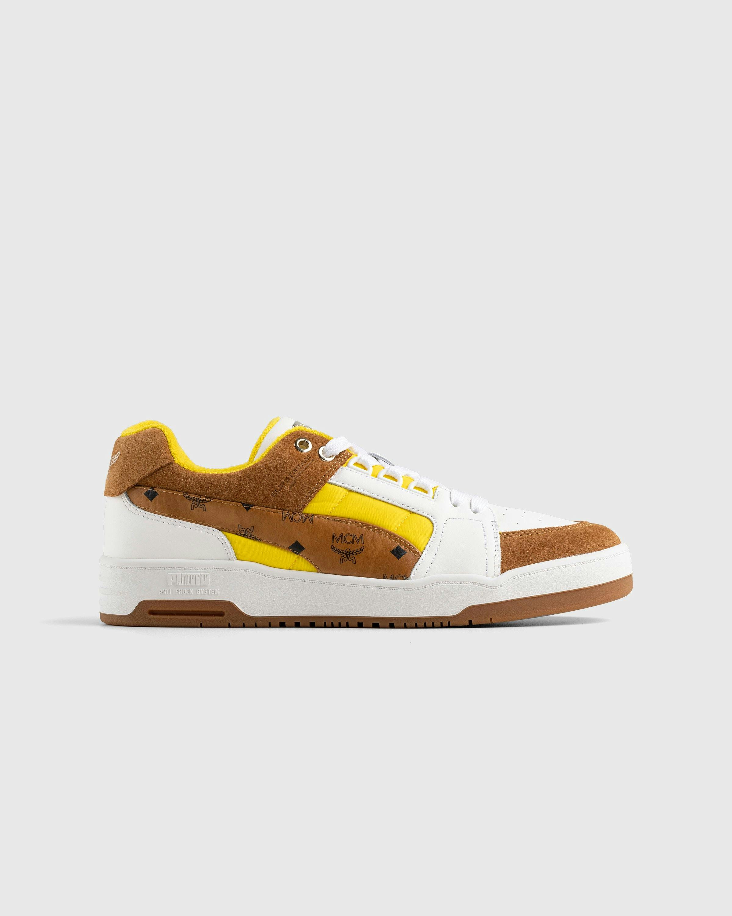 Puma x MCM - Slipstream Lo White/Yellow - Footwear - Beige - Image 1