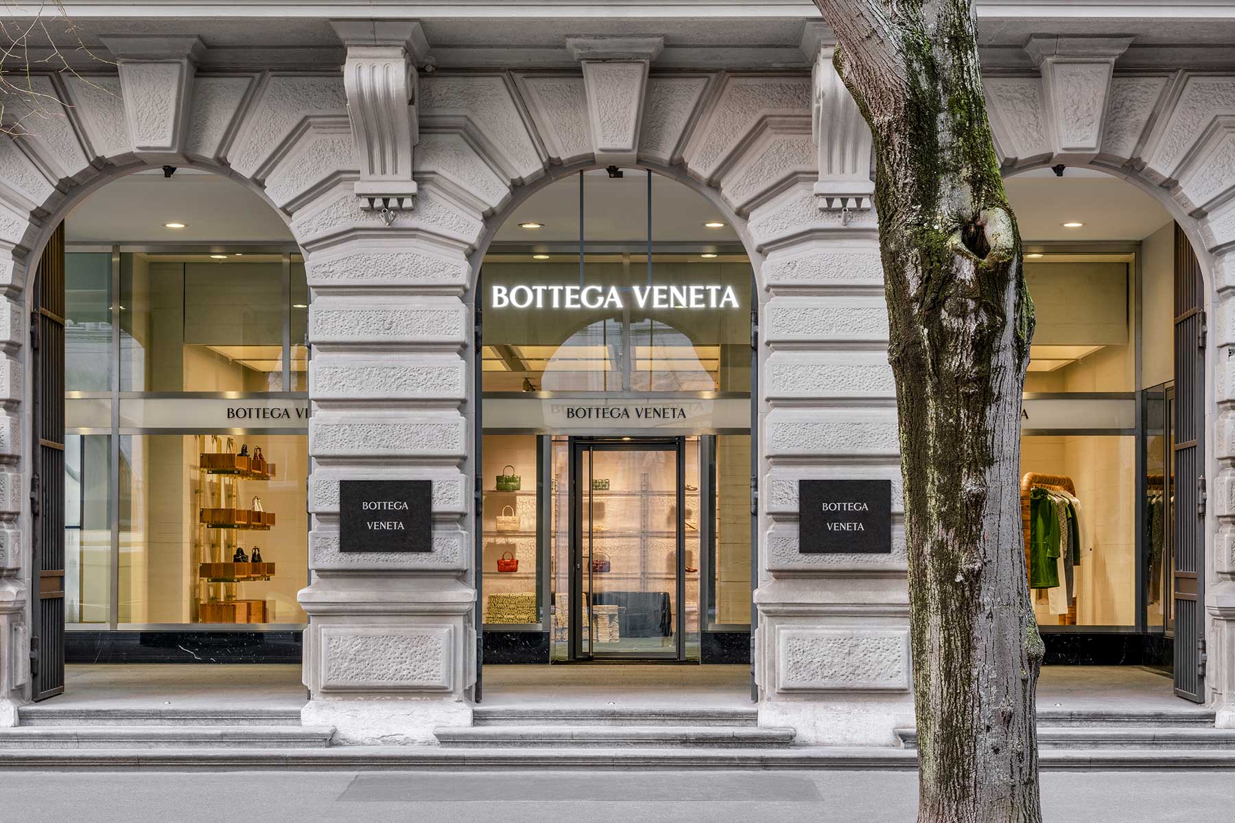 bottega veneta injects subtle references to italian design in its zürich  flagship