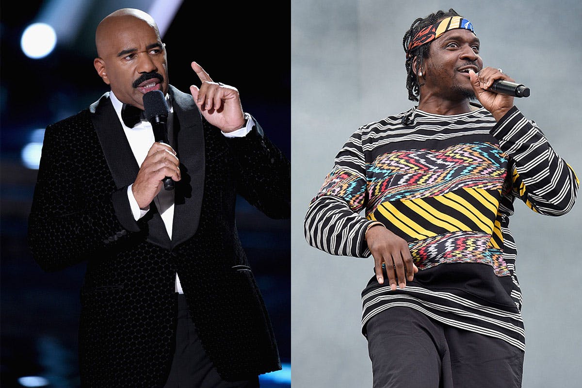 steve harvey pusha t family feud diss