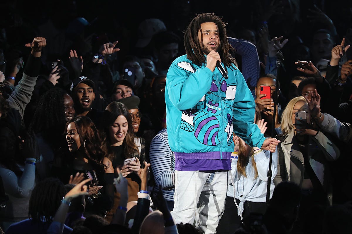 J. Cole performing