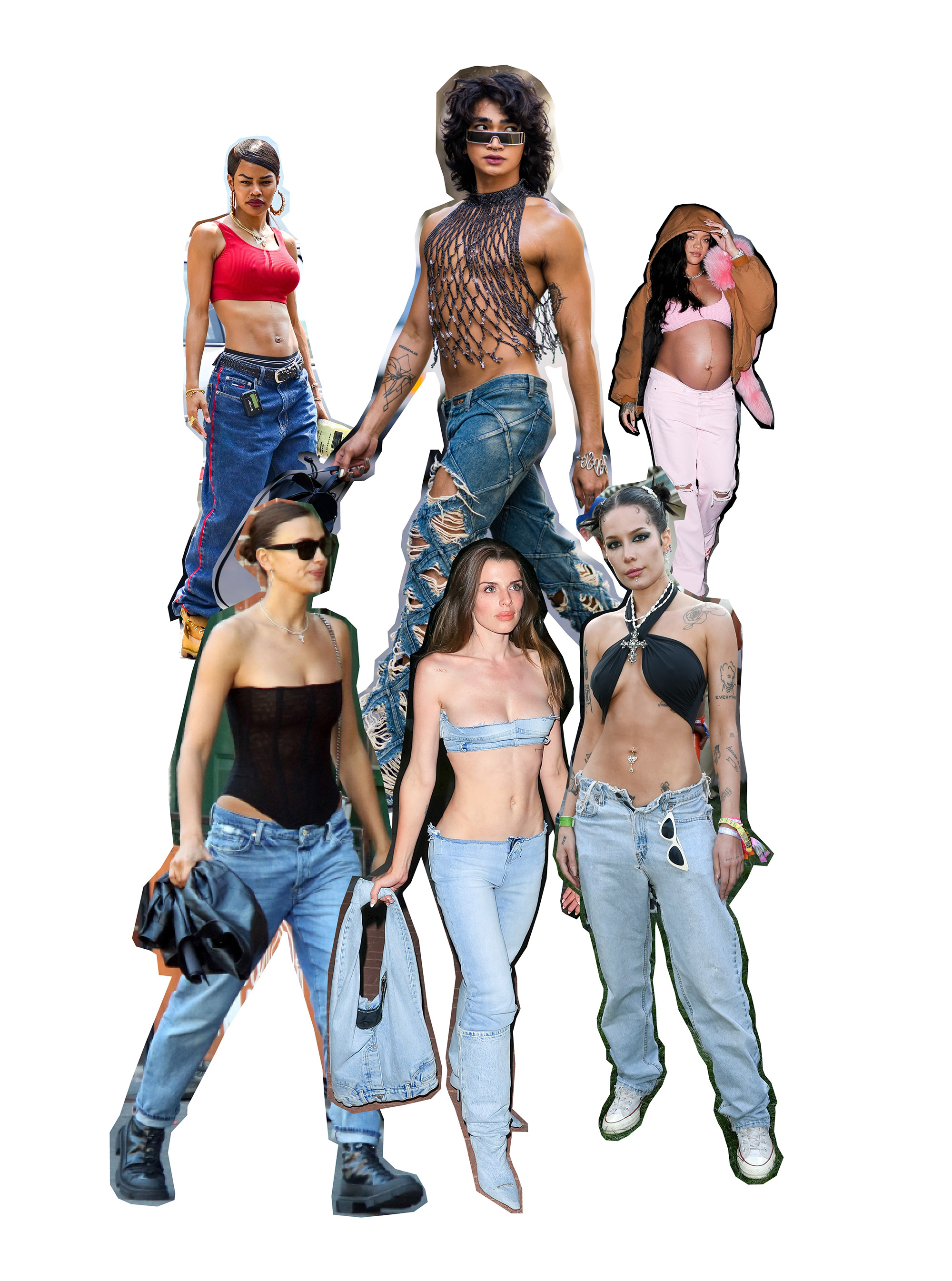 Low-rise waistlines: the return of Y2K's most debauched trend, Jeans
