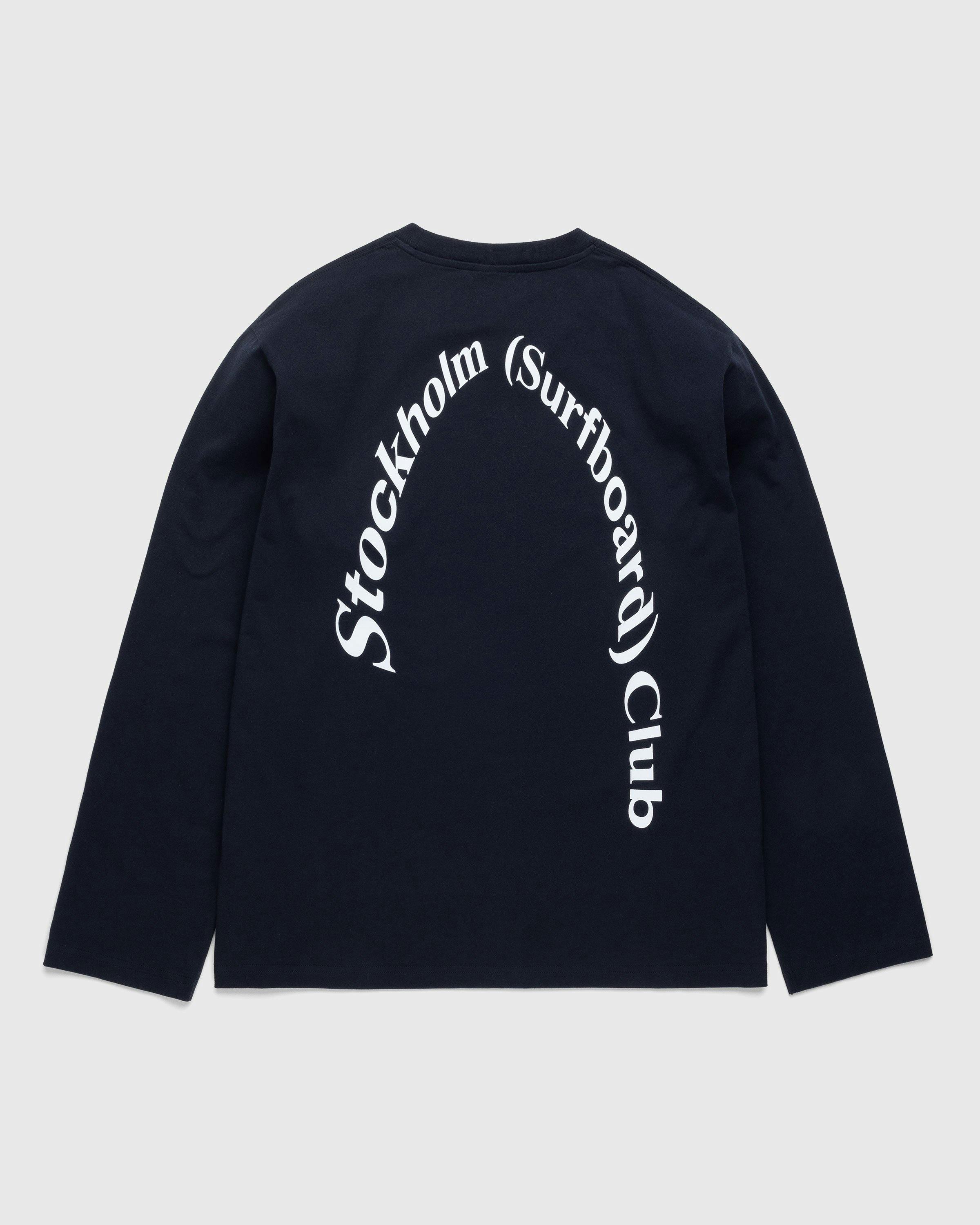 Stockholm Surfboard Club - Logo Longsleeve Black - Clothing - Black - Image 1