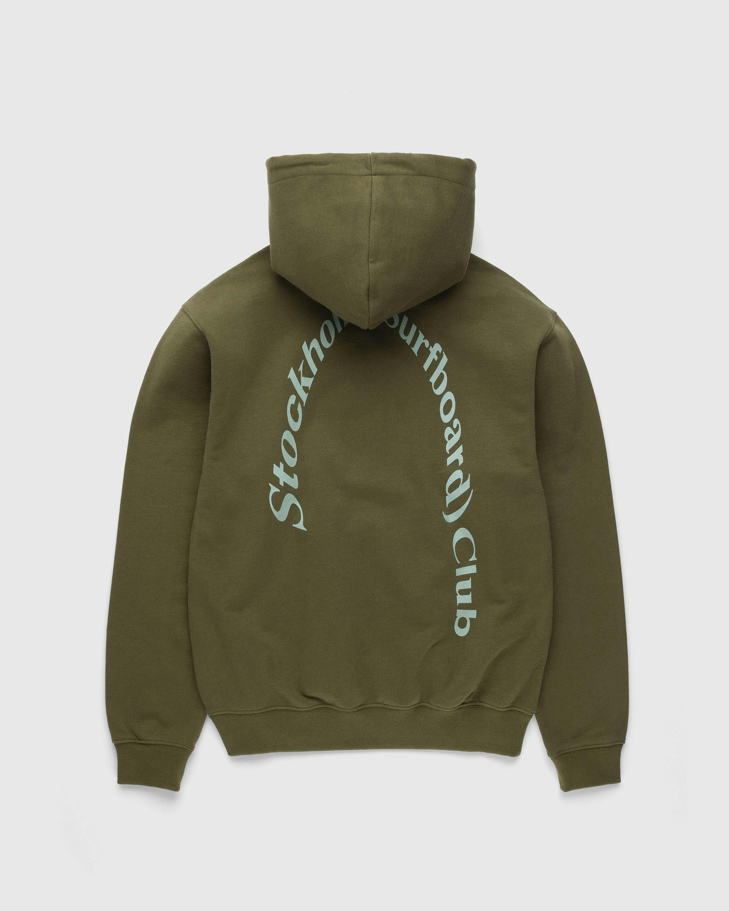 Stockholm Surfboard Club - Logo Hoodie Juniper Green - Clothing - Green - Image 1