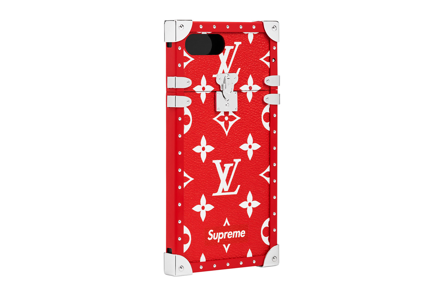 Classic Black Louis Vuitton X Supreme iPhone 13 Pro Case